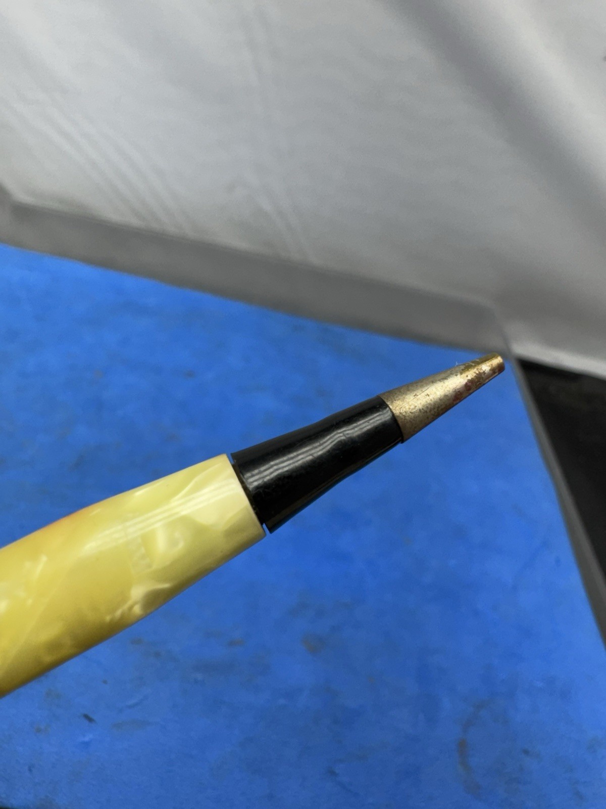 Vintaged Pearl & Black Ad. Mechanical Pencil. Bowes Seal Fast. 1.18mm Lead