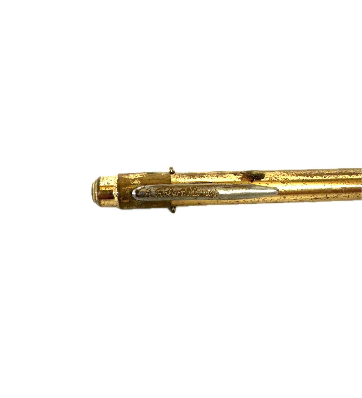 Vintage Robert Murray Brass Tone Mechanical Pencil Ballpoint Pen Dual Combo USA