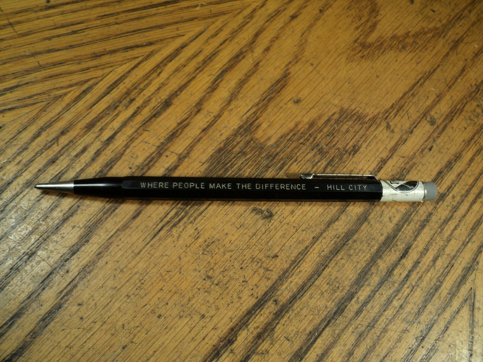 Vintage Autopoint Mechanical Pencil F & M People Make The Difference Hill City