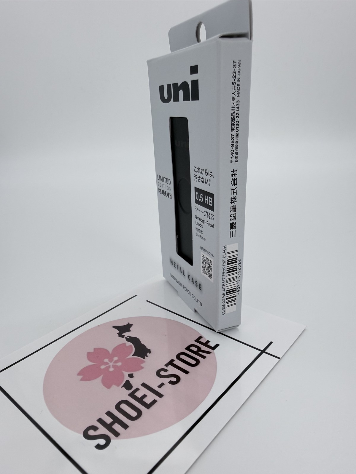 Uni 0.5 HB Lead Refill Limited Matt Black Metal Case Mitsubishi Pencil Japan NEW