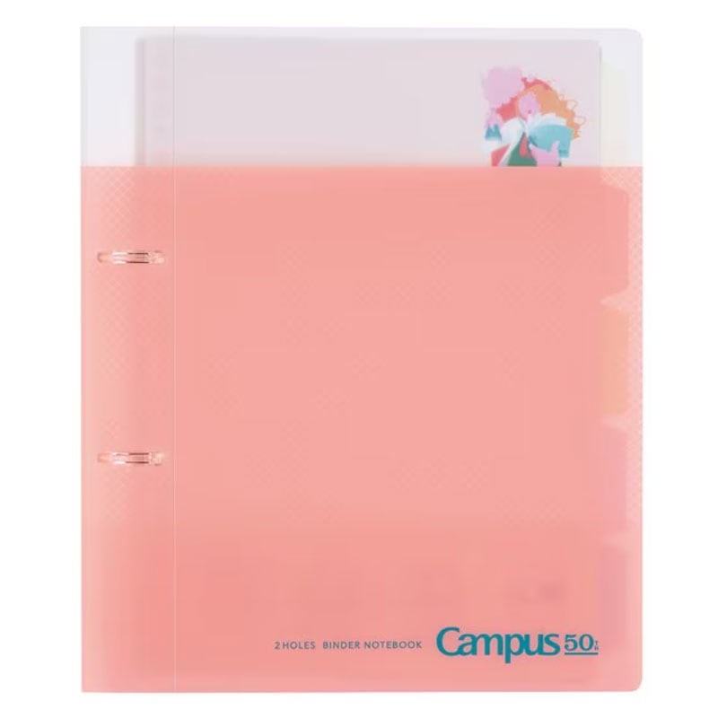 Kokuyo Campus B5 2-Hole Loose-Leaf Binder 50th Anniversary Pink