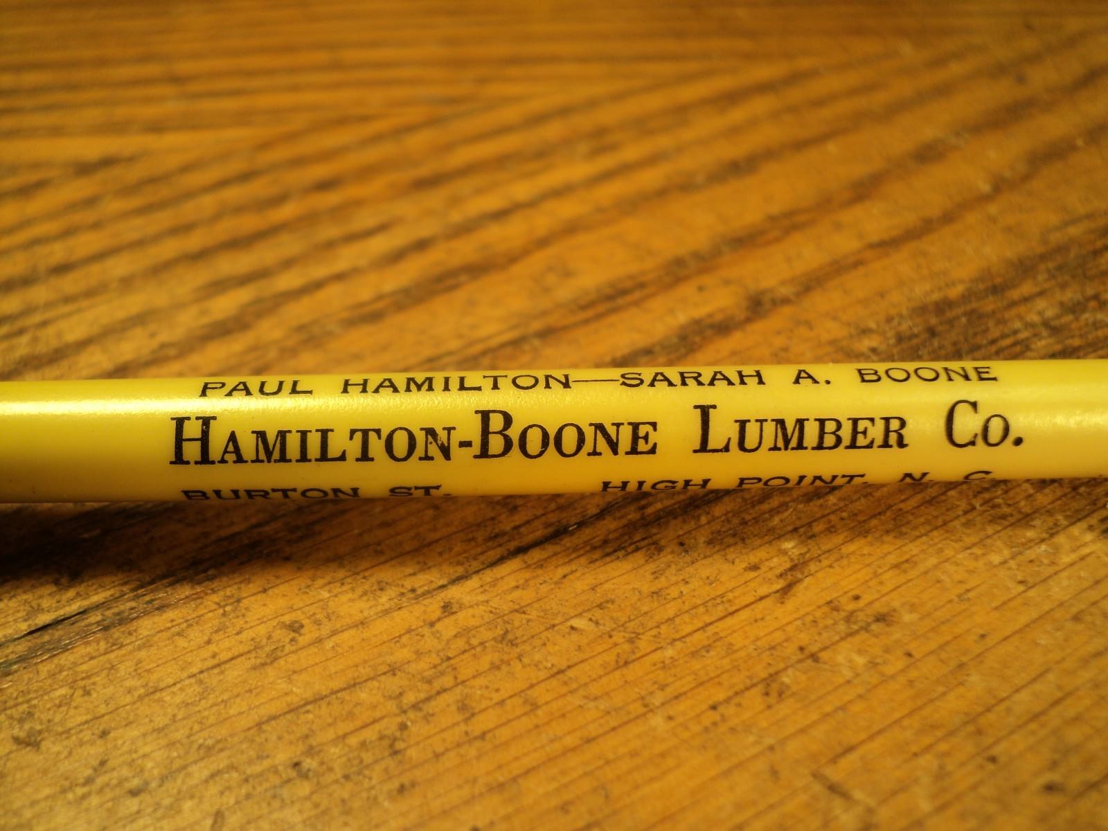 Vintage Mechanical Pencil Hamilton-Boone Lumber High Point NC Sample No. 486