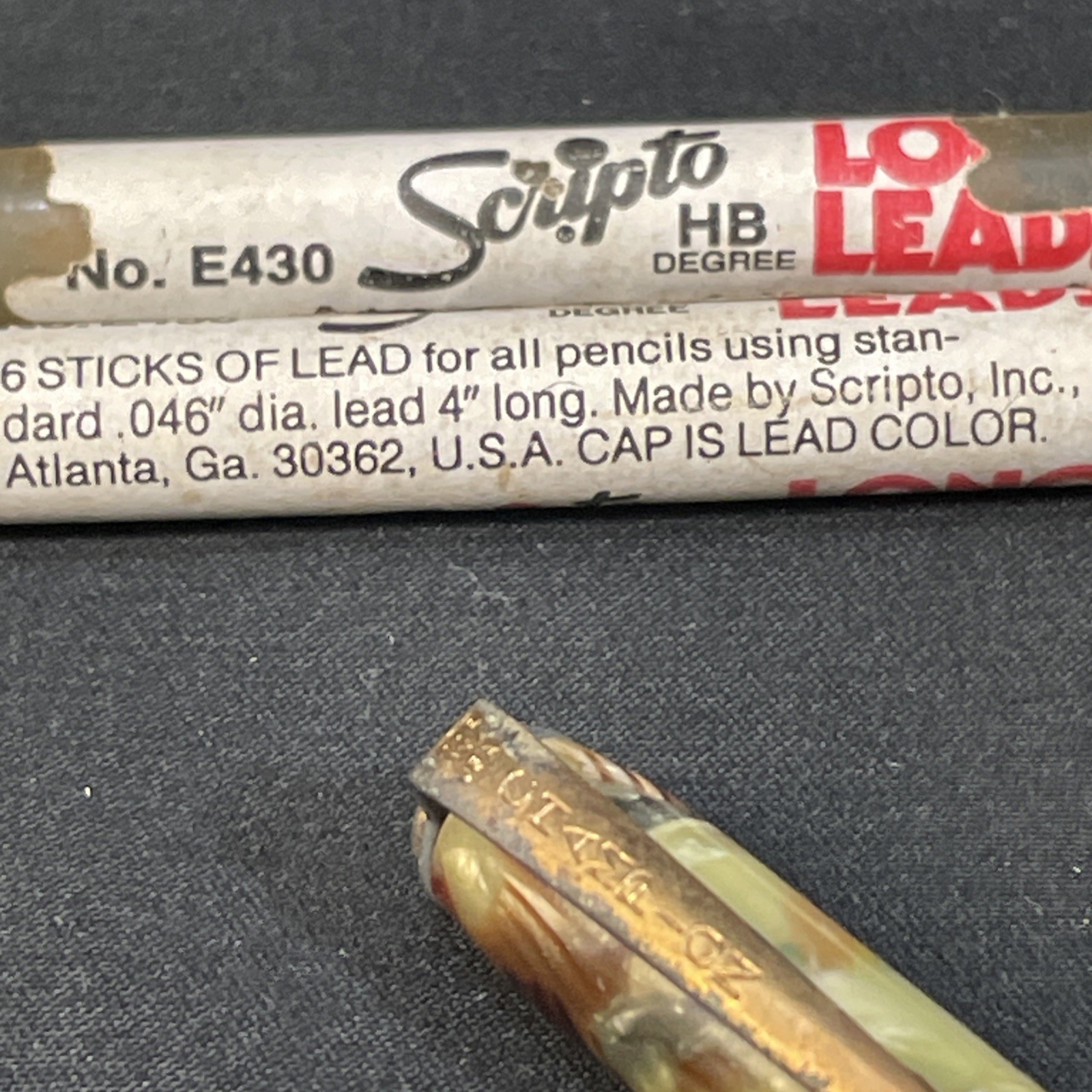 Vintage 1940s-50s Eversharp Black & Blue, Champion Multi-Color Celluloid Pencils