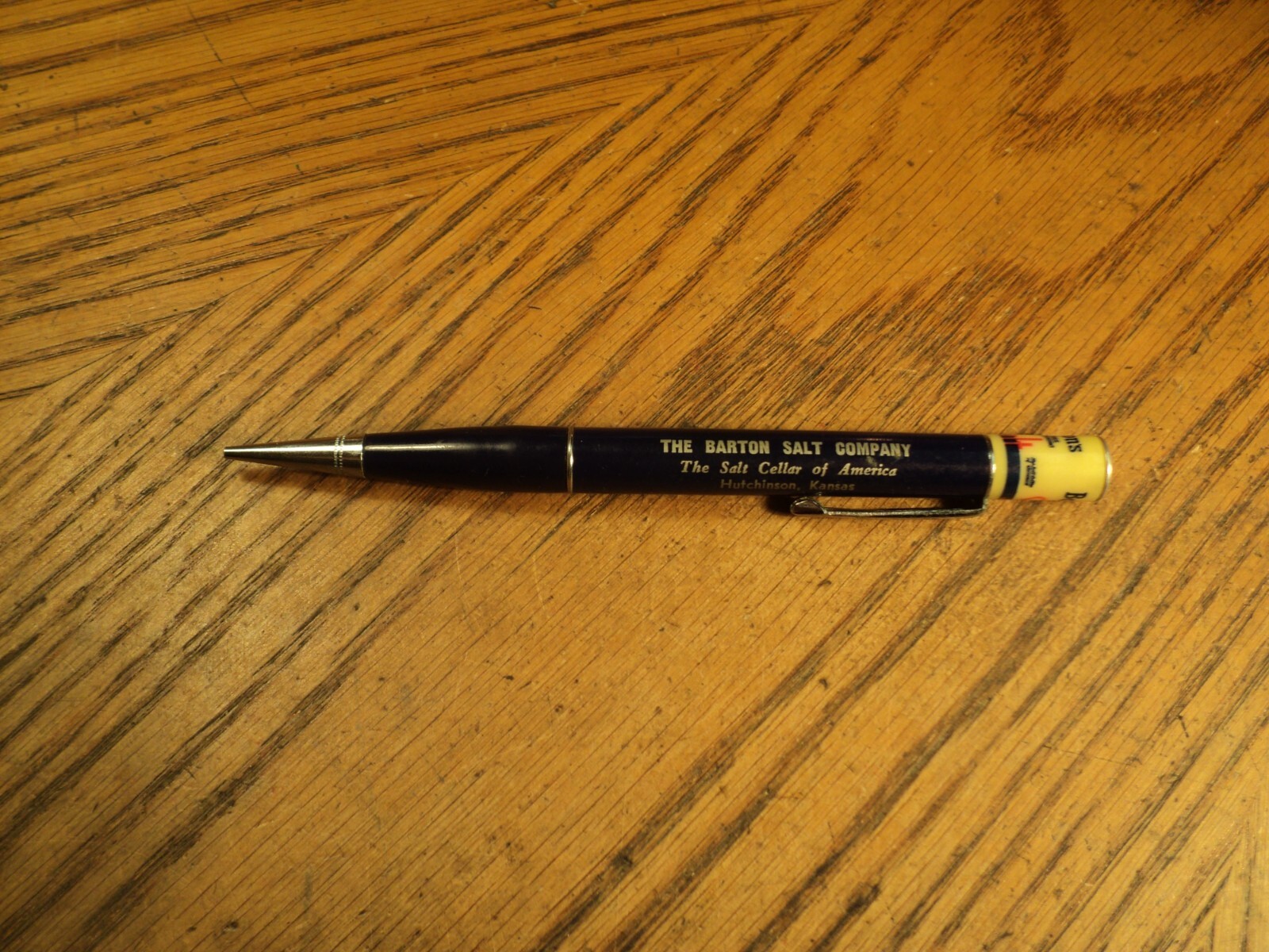 Vintage Ritepoint Mechanical Pencil Barton Salt Company 5-5/16″ Long Can Top