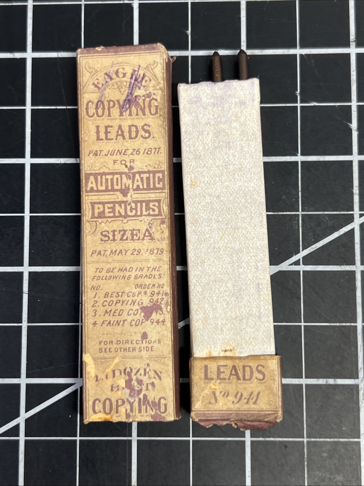 1929 Popeye Mechanical Pencil Eagle Company Original Box 944 Copying Leads 1920s