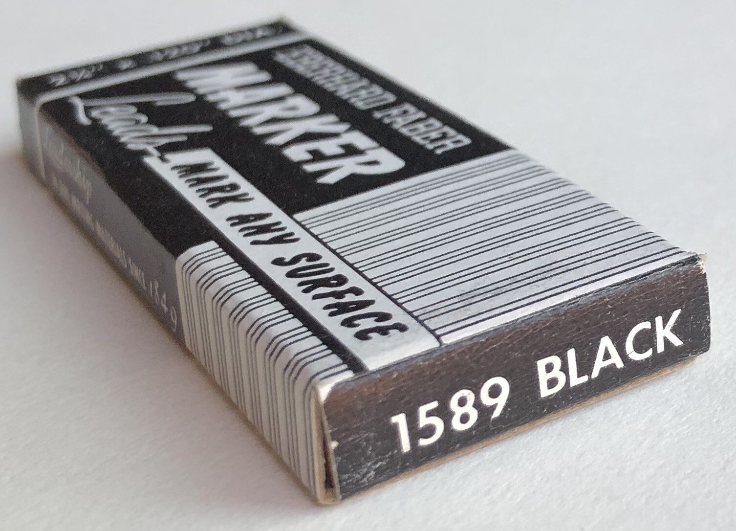 Vintage Eberhard Faber MARKER Lead 3mm Any Surface Black 2-3/4″ NOS 4pk USA