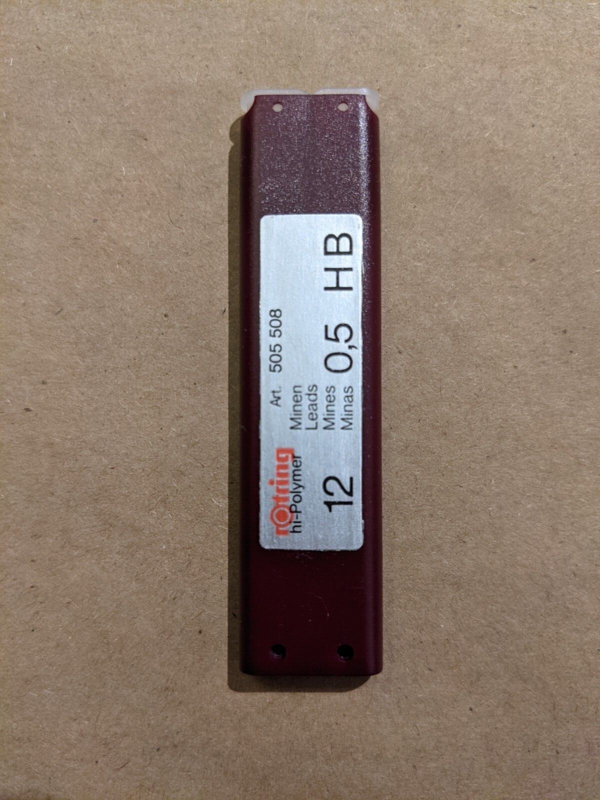 Rotring HB Lead – 12 Pack .50 mm Pencil Refill VINTAGE NOS