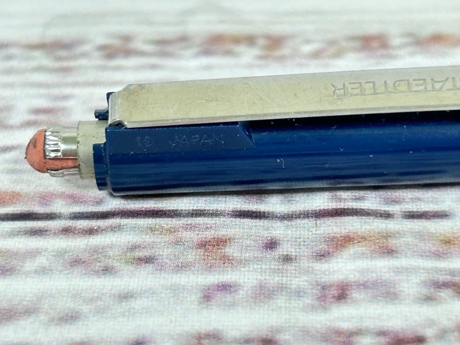 Vintage Staedtler Retro 0.5 Double Push Mechanical Pencil Lot Dark Red Blue