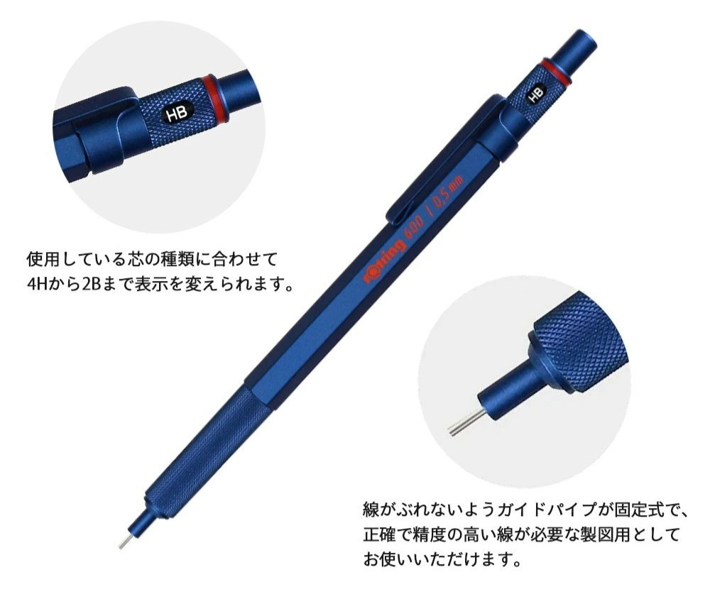 Rotring 600 Mechanical Pencil 0.5 mm Limited Color Dark Blue 2025 with Box New