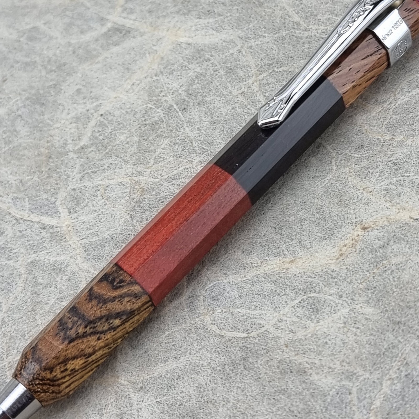 Hand Crafted Pentel PG5 Mechanical Pencil with Octagonal Wood Barrel