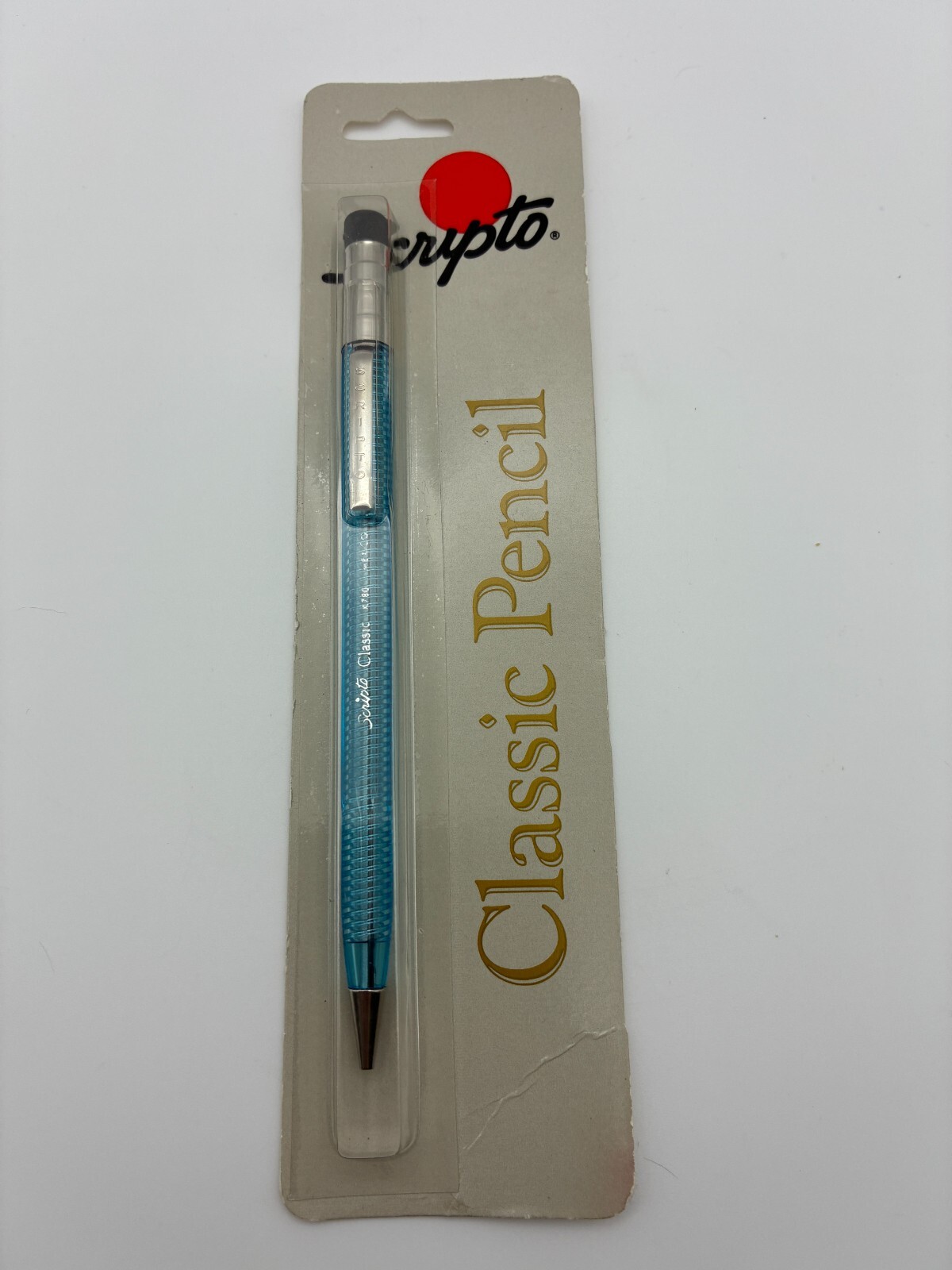 Vintage SCRIPTO Classic K780 Translucent Mechanical Pencil Blue 1989 Twist