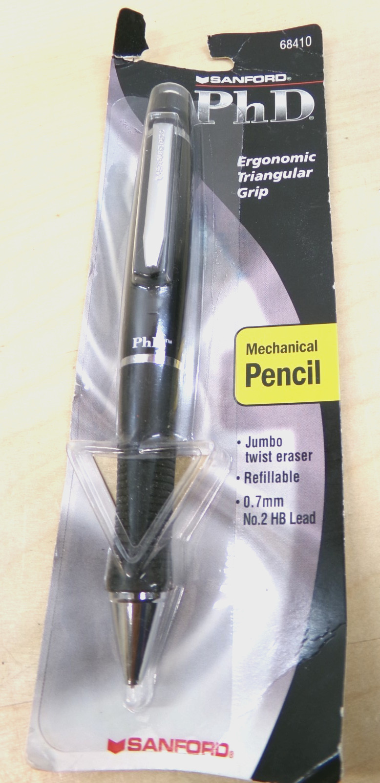 Sanford PhD, Ergonomic Triangular Grip Mechanical Pencil 0.7mm No 2 HB Lead NOS