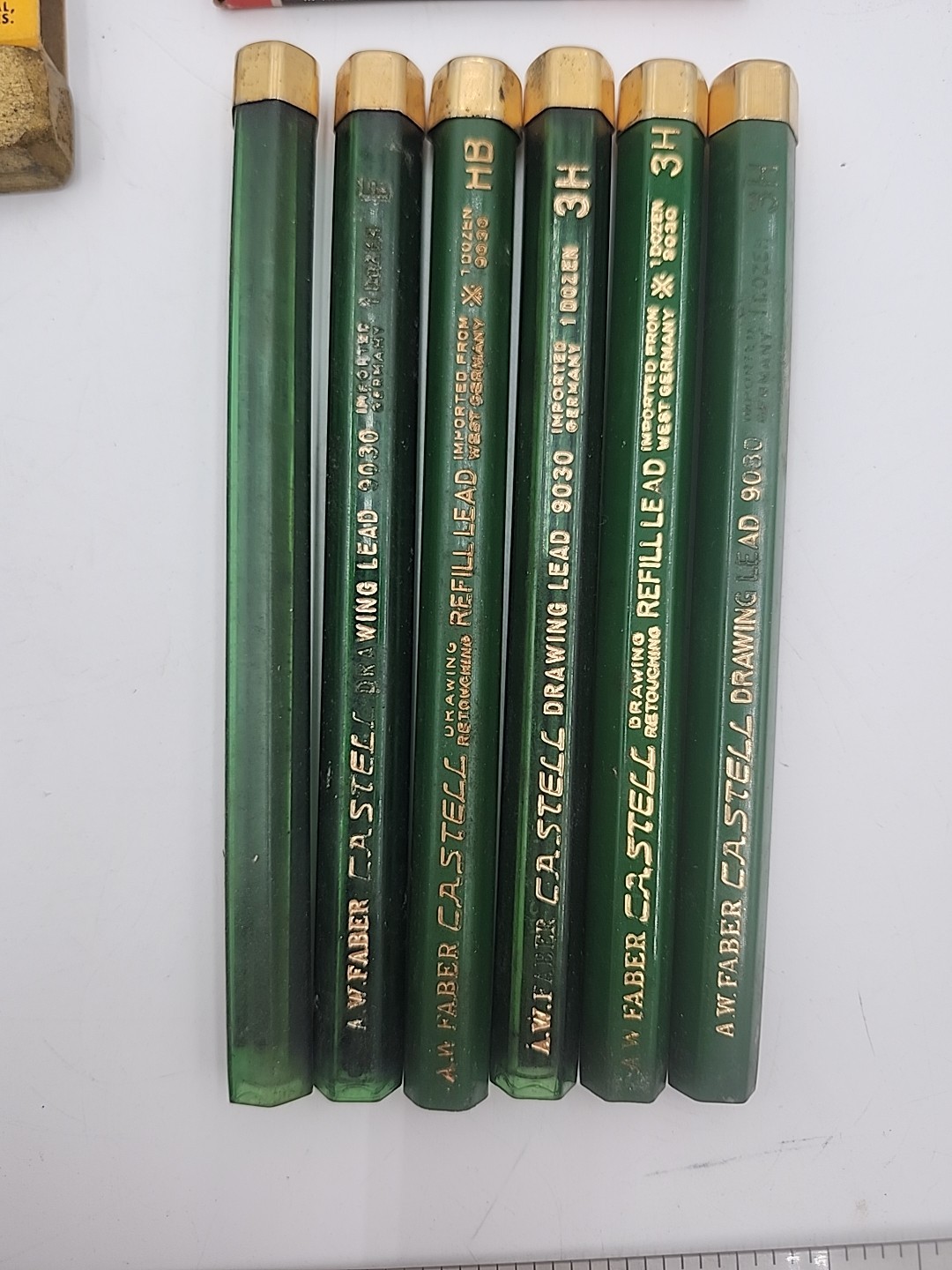 Vintage Mechanical Pencil Lead A W Faber Castell Drawing Drafting lot HB 3H 4H