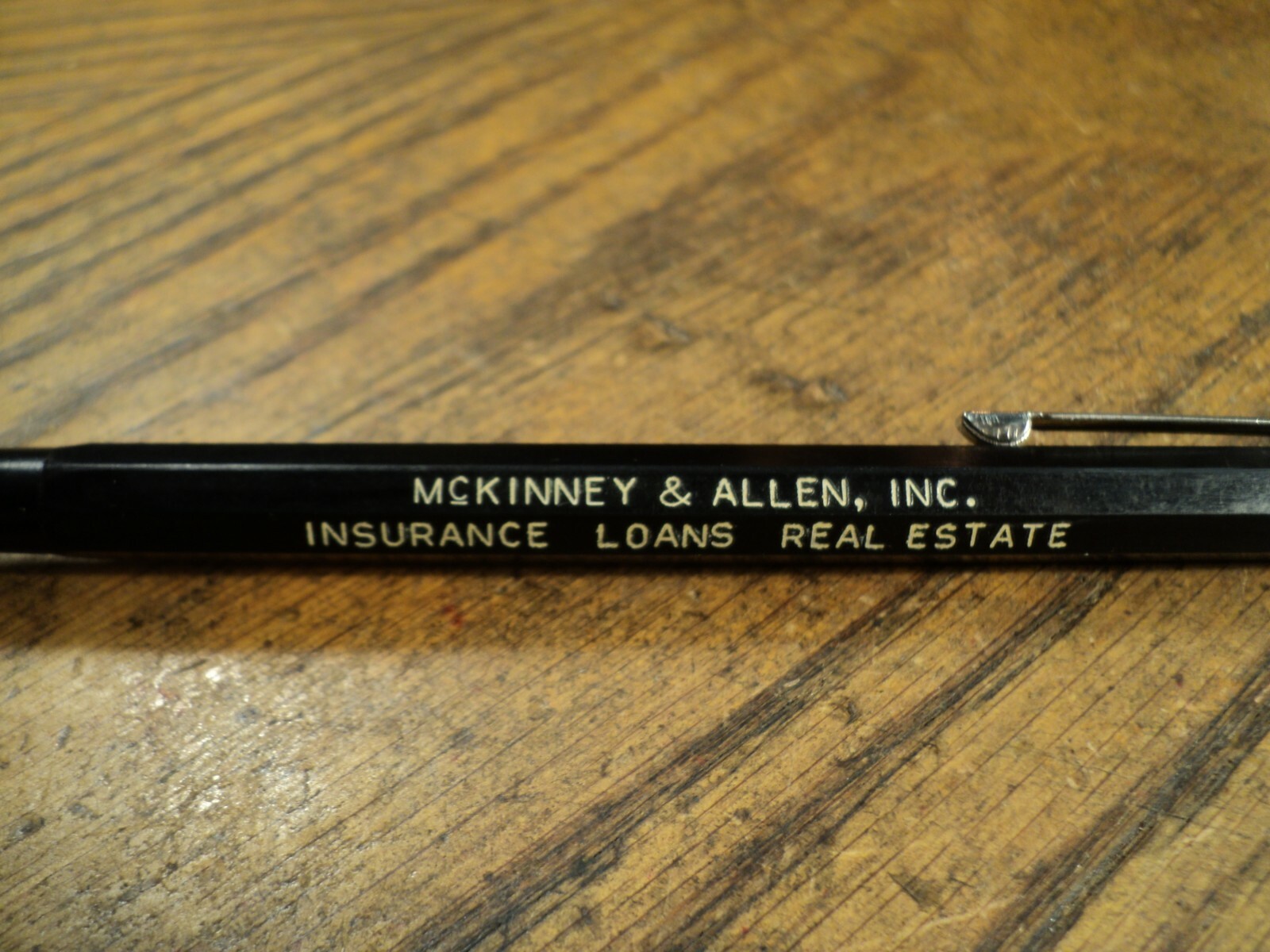 Vintage Autopoint Mechanical Pencil McKinney & Allen Insurance Loans Real Estate