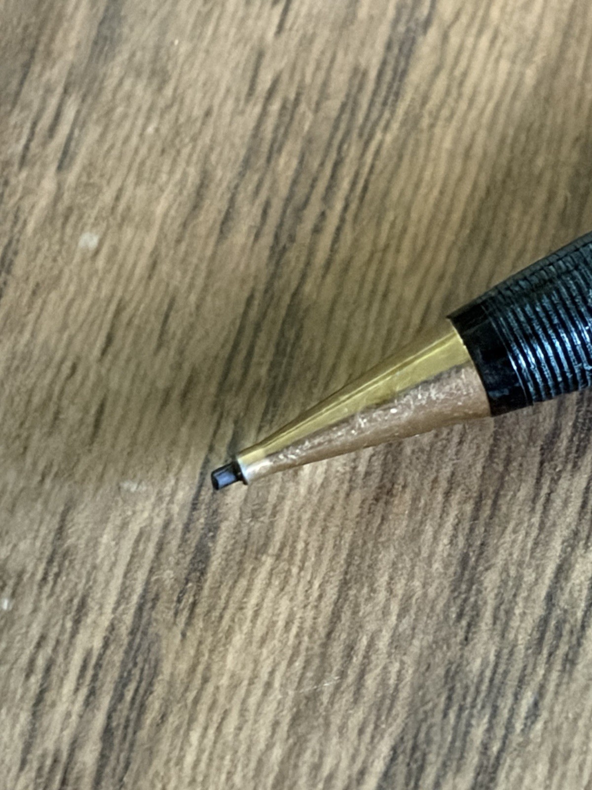 Vintage Sheaffer Mechanical Pencil, Black w/ Gold Trim – Works