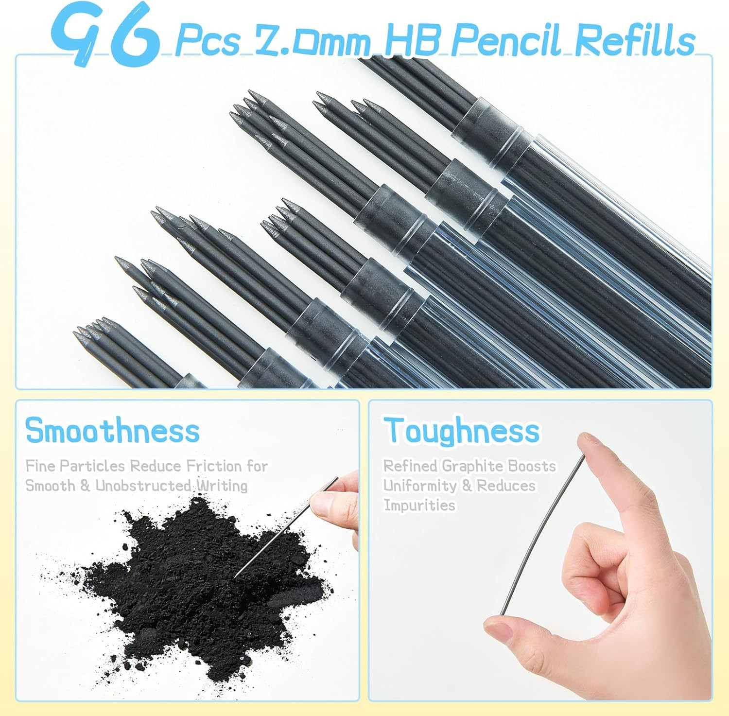 Thick Mechanical Pencil for Kids, Smile Handwriting Pencil with Non-Slip Grip &