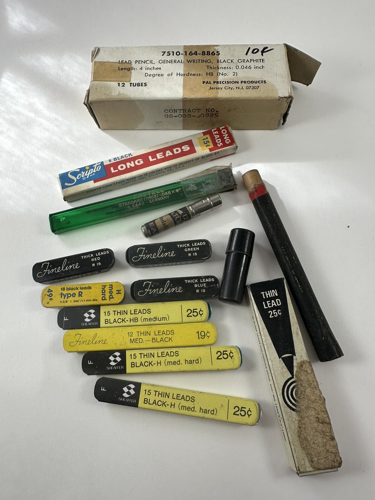 Vintage Lot Sheaffers Castell Mechanical Pencil Leads Black Red Blue Green