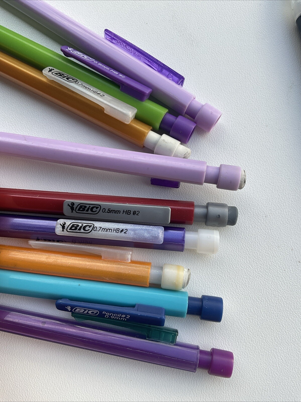 👍💕Lot of 10 Modern Mechanical Pencils Mostly New Various Brands and Lead Sizes
