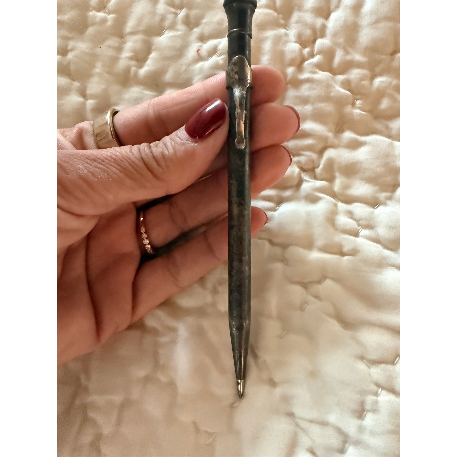 Vintage Mechanical Pencil Telescoping Metal Pencil and Black Gold Tone Pencil