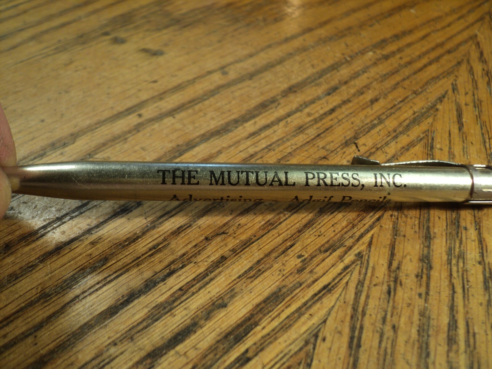 Vintage Adgif Mechanical Pencil Advertising The Mutual Press Inc Hutchinson KS