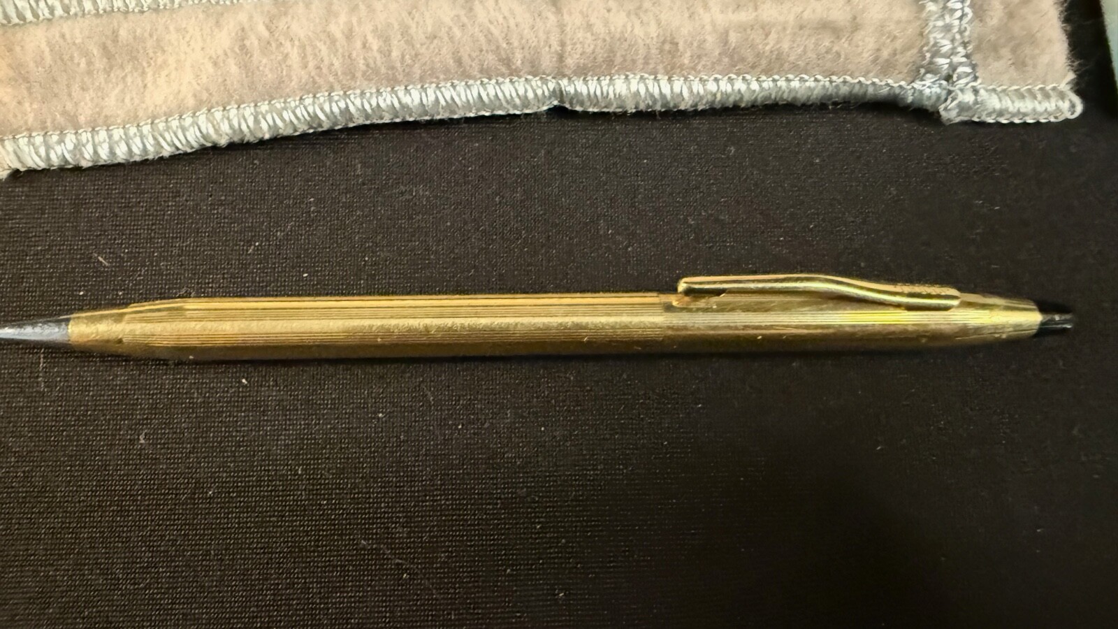Vintage Cross 14k Gold Filled Ladies Mechanical Pencil with Box Pouch & Papers