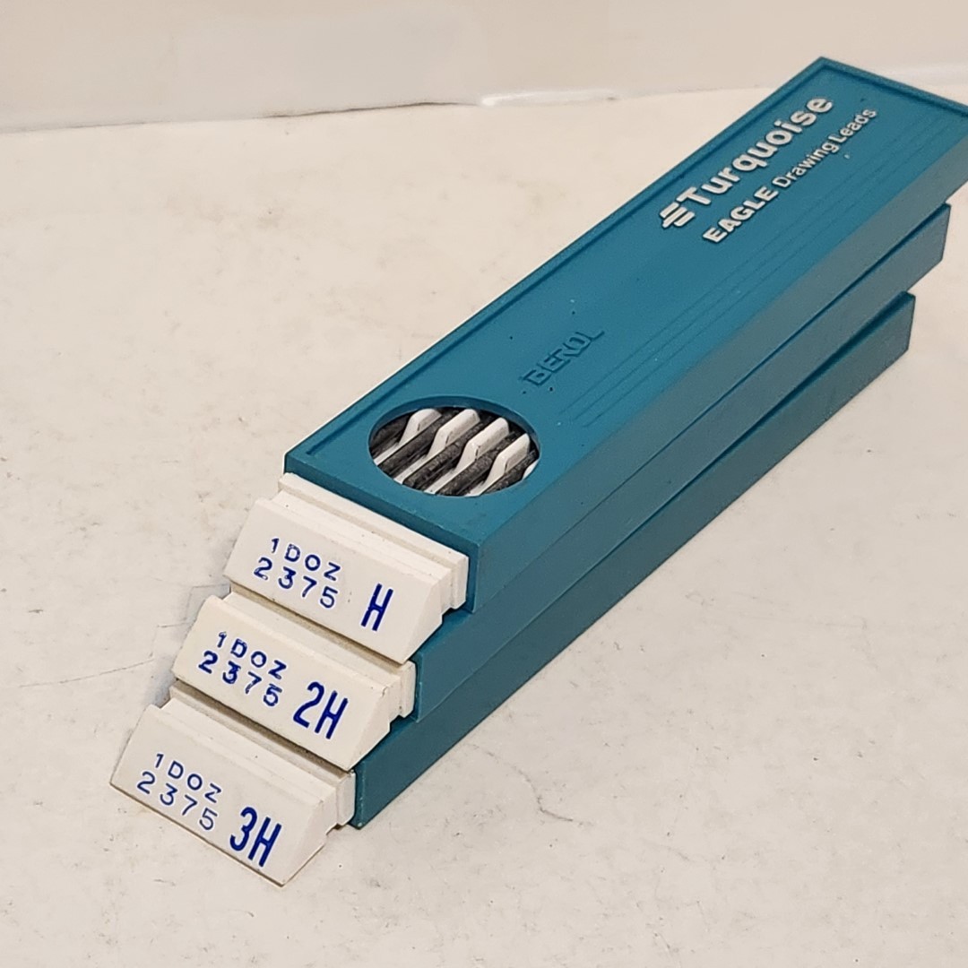 3 Boxes Berol Turquoise Eagle Drawing Leads H 2H 35H 29 Total Lead Refills 2375