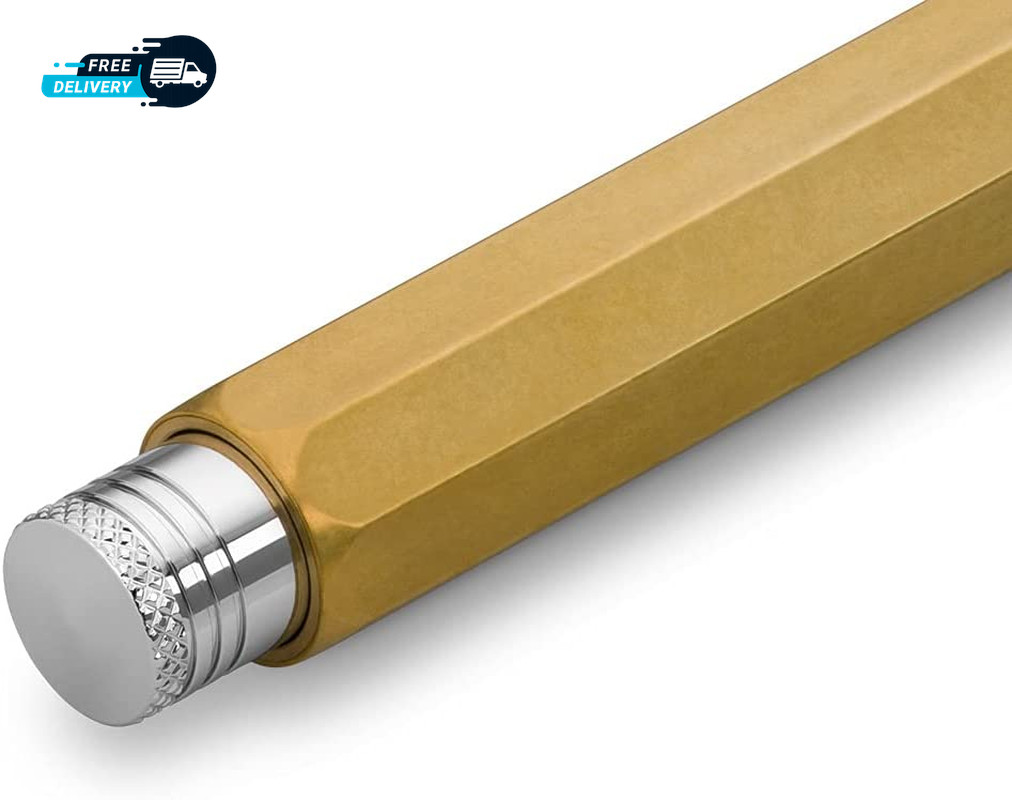 SKETCH up Clutch Pencil 5.6 Mm 5B Brass with Lead Refill I Pencil 10.5 Cm