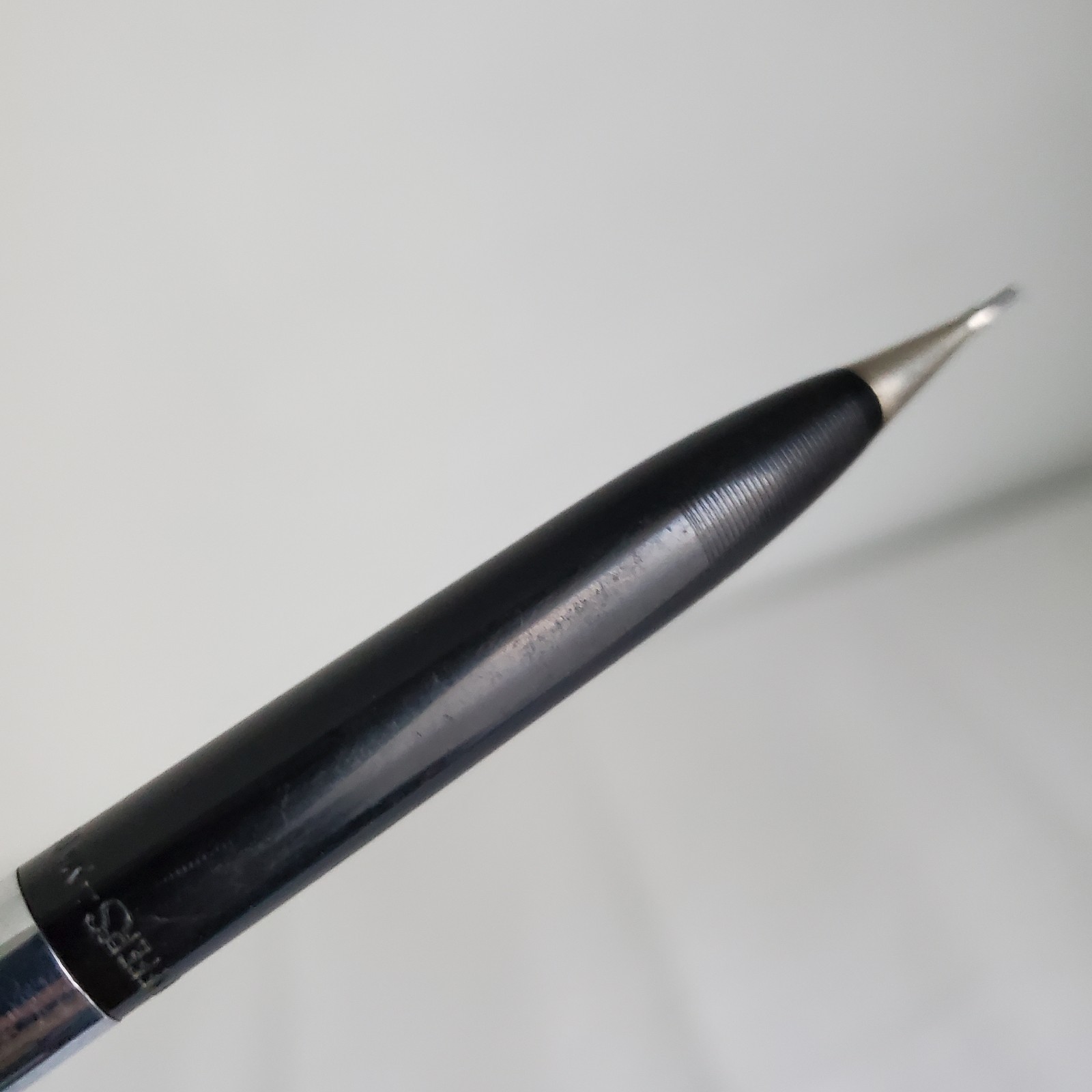 Vintage Scheffers Mechanical Twist Pencil Shiny Silver & Black .9mm