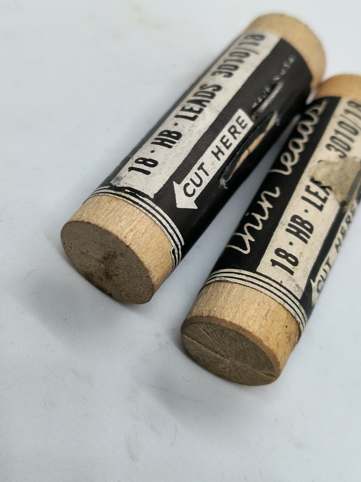 (2) EBERHARF FABER MONGOL Thin Black Leads 18-HB 3010/18 Sealed Wooden Tube, New