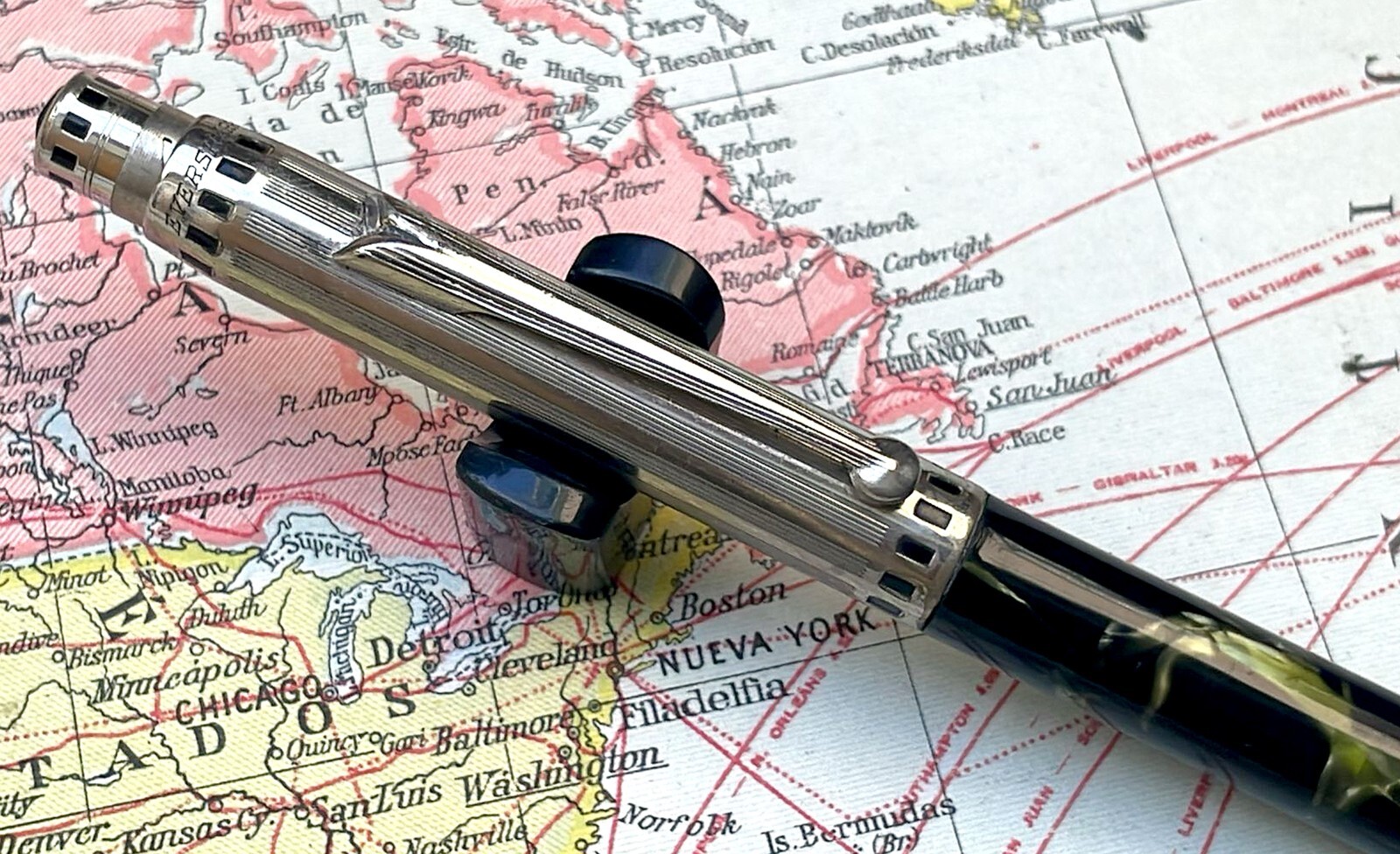 Antique Eversharp Half Coronet Pencil in Marbled Celluloid, USA (CM3194)