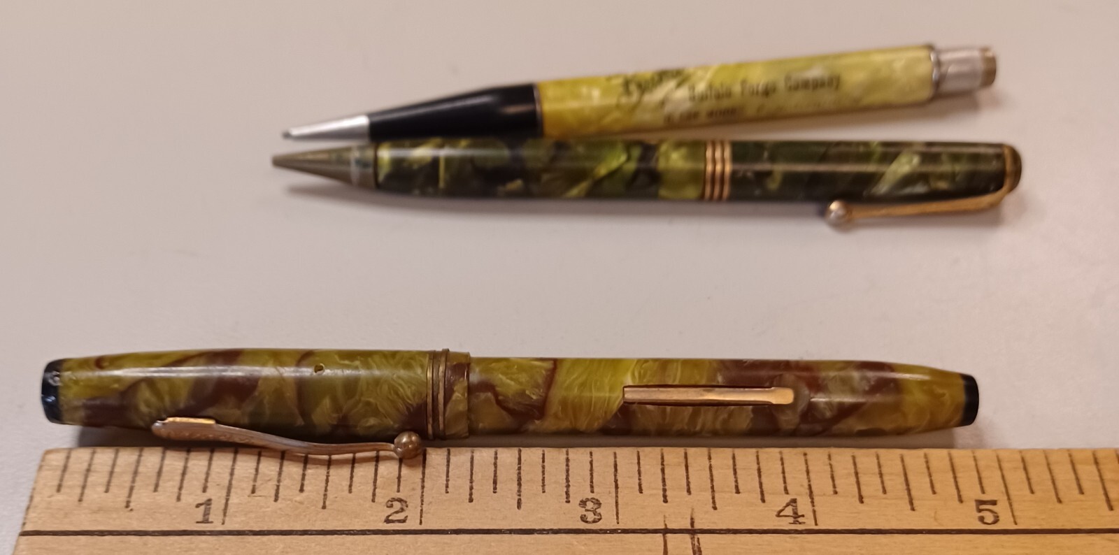 2 vtg mechanical pencils buffalo forge co & fountain pen