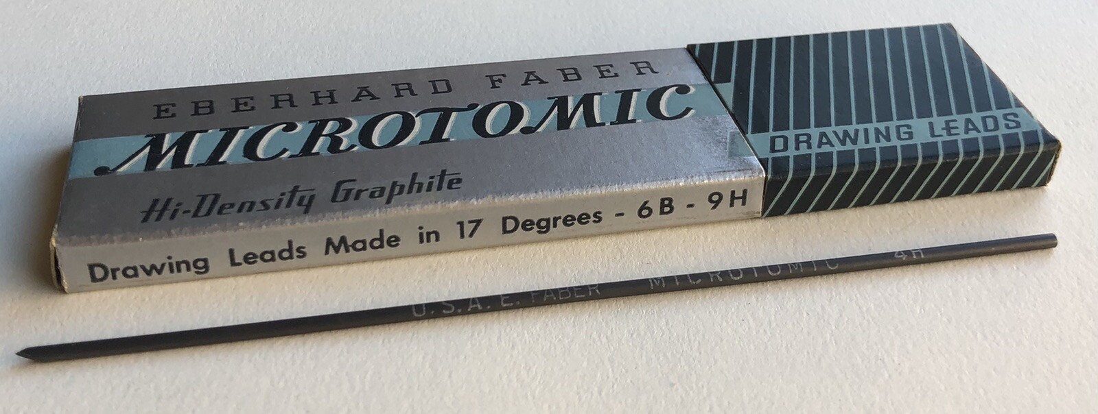 Vintage Eberhard Faber Microtomic 6100 4H 2mm Mechanical Artist Pencil 6pk Lead