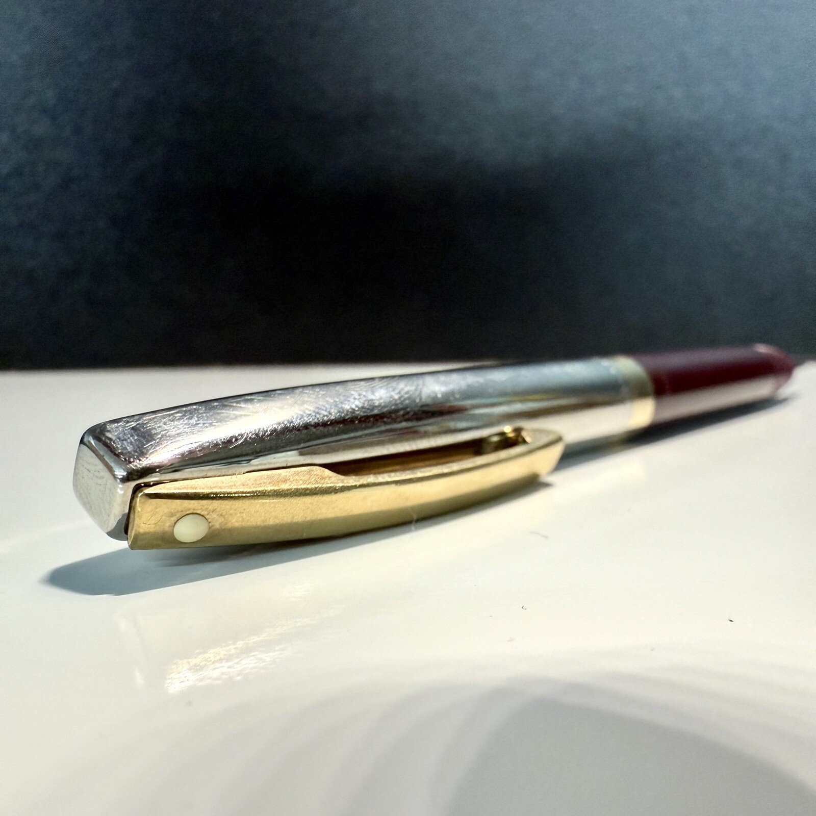 Sheaffer Touchdown Mechanical Pencil Maroon Silver Gold Color