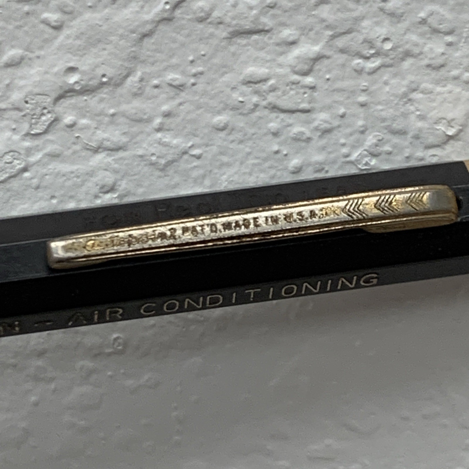 Vintage Auto point YORK Ad Mechanical Pencil Black Gold Made In USA * No Lead