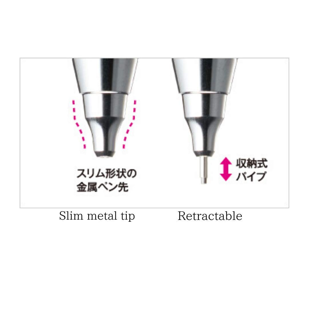 Kokuyo. Mechanical Pencil Enpitsu Sharp 1.3mm Type-M with 3 Eraser Refills