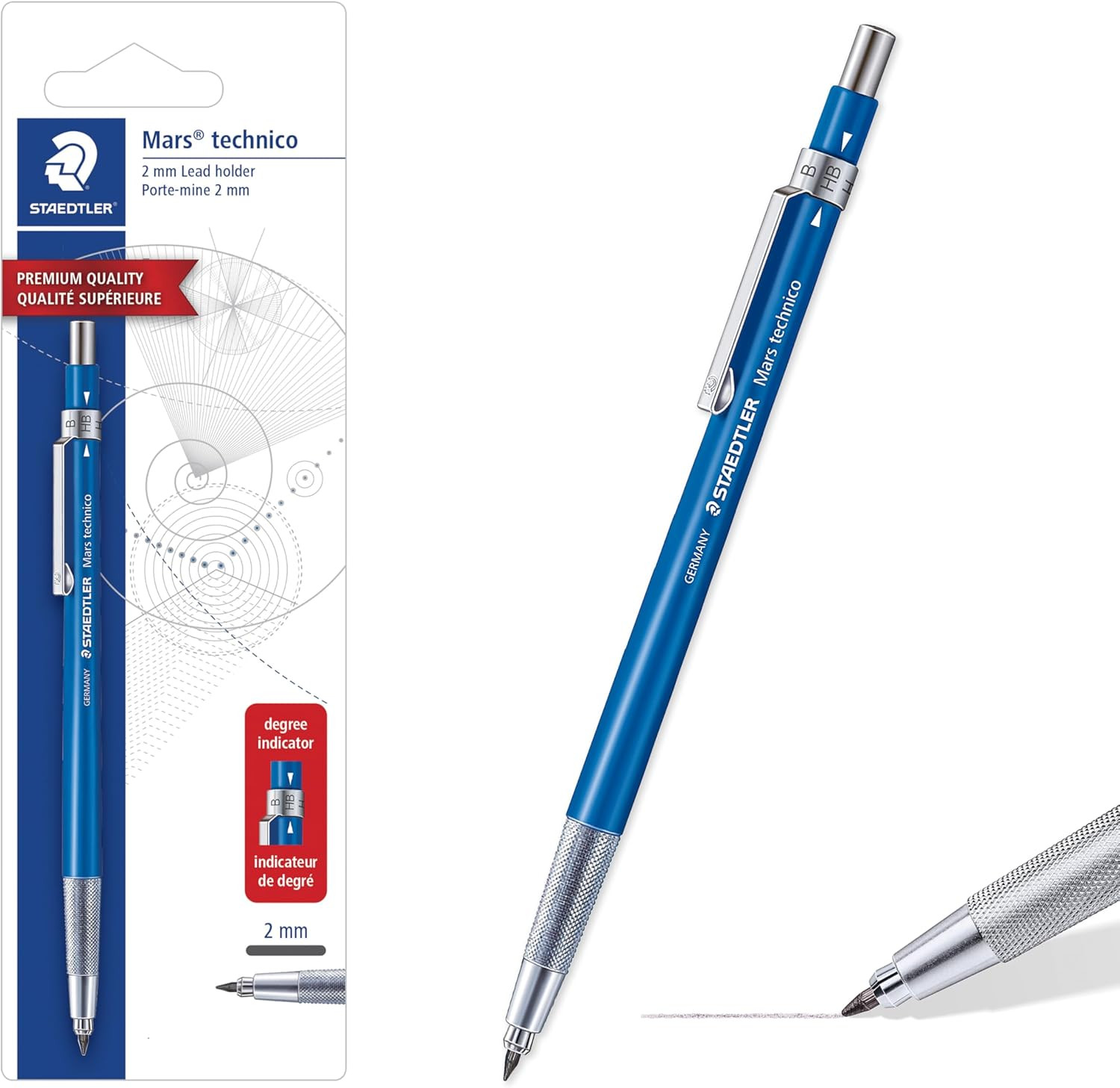 STAEDTLER Mars Technico Mechanical Pencil, 2Mm (2) Lead Holder with Built-In Sha