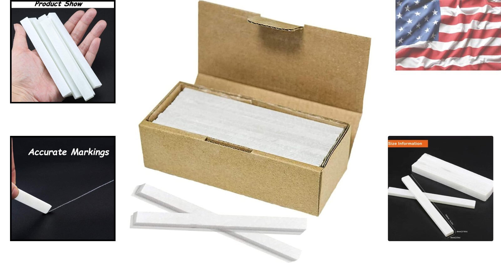 Professional Soapstone Marking Pencils – 27 Flat Squares for Clear Removability