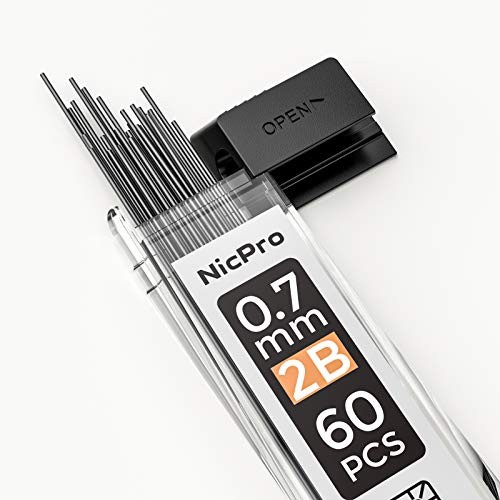 600 PCS 0.7mm Mechanical Pencil Refills 2B Lead 10 Tubes