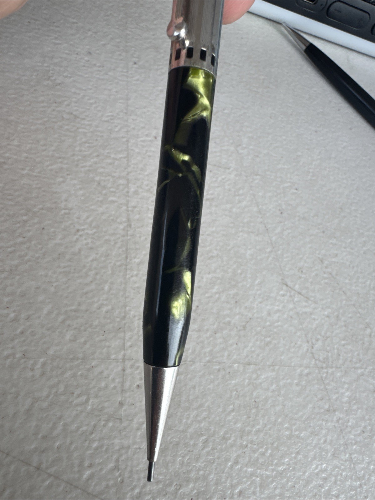 Vintage Genuine Eversharp Repeater Marble Mechanical Pencil Black Green 1.1mmUSA