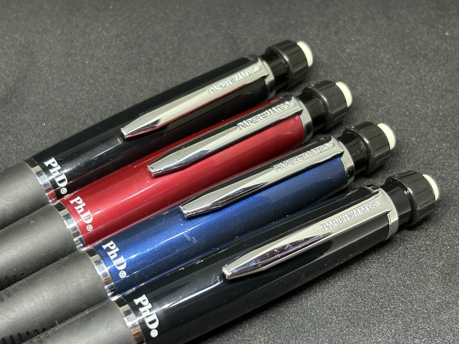 Vintage PaperMate Phd Black Blue Red Mechanical Pencil – LOT OF 4 Made in Japan