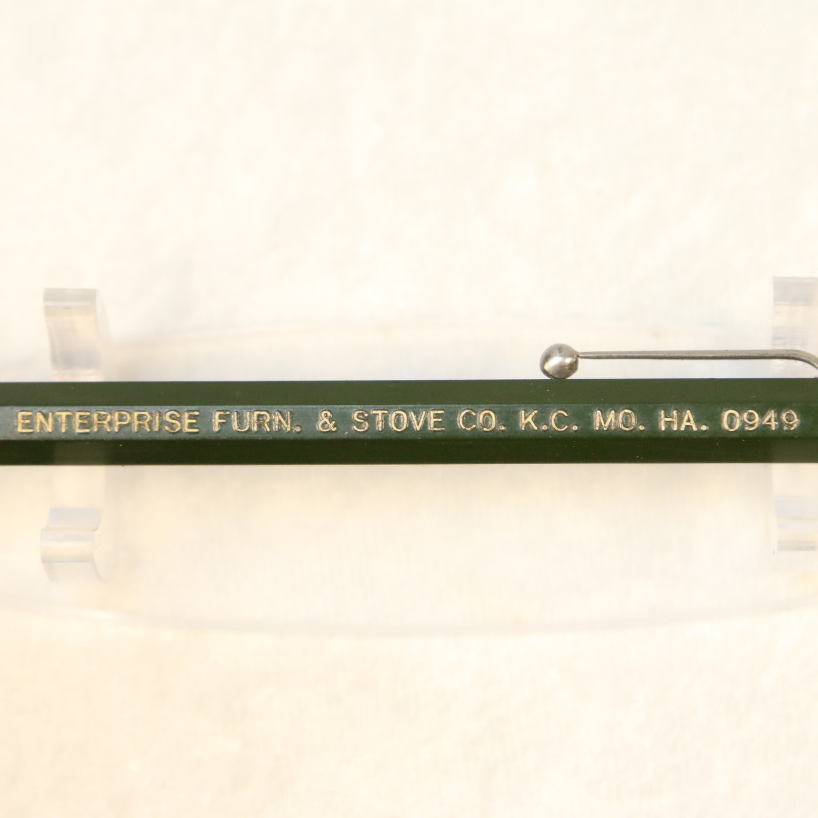 Vintage REALITE Advertising Mechanical Pencil USA Green Enterprise Furnace Stove