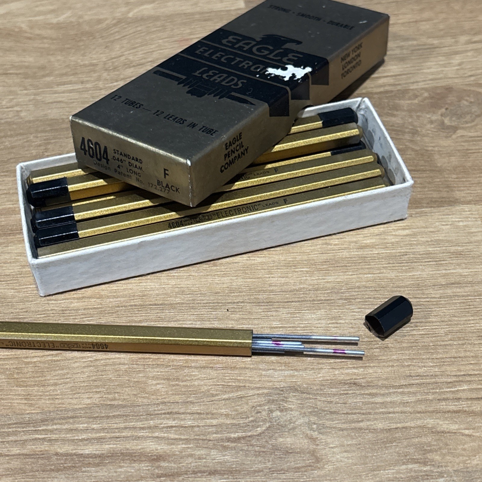 Vintage Eagle Electronic Mechanical Pencil Leads NOS 4604 HB / H / F – 6 Boxes