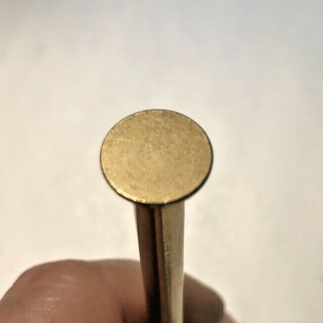 Novelty working nail shaped brass mechanical pencil SHELL premium gasoline