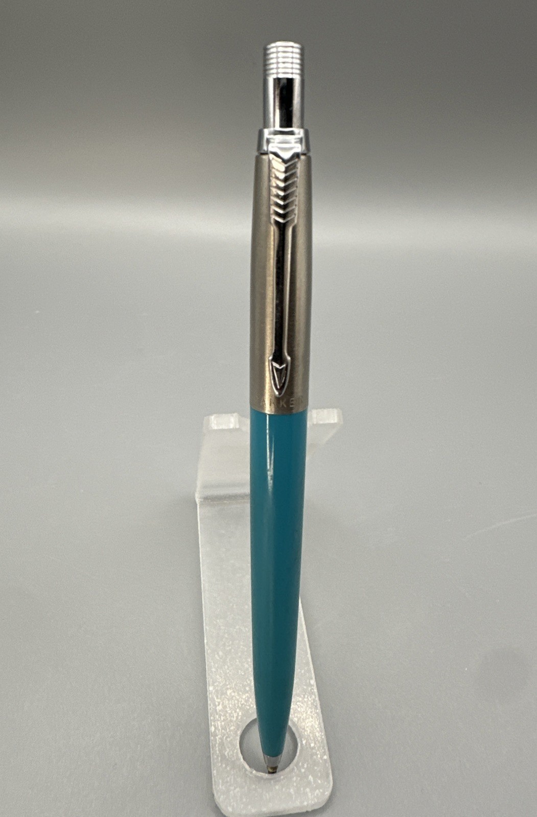 Vtg. Parker Jotter Mechanical Pencil – Turquoise￼ Barrel & Brass Cap – USA 1274