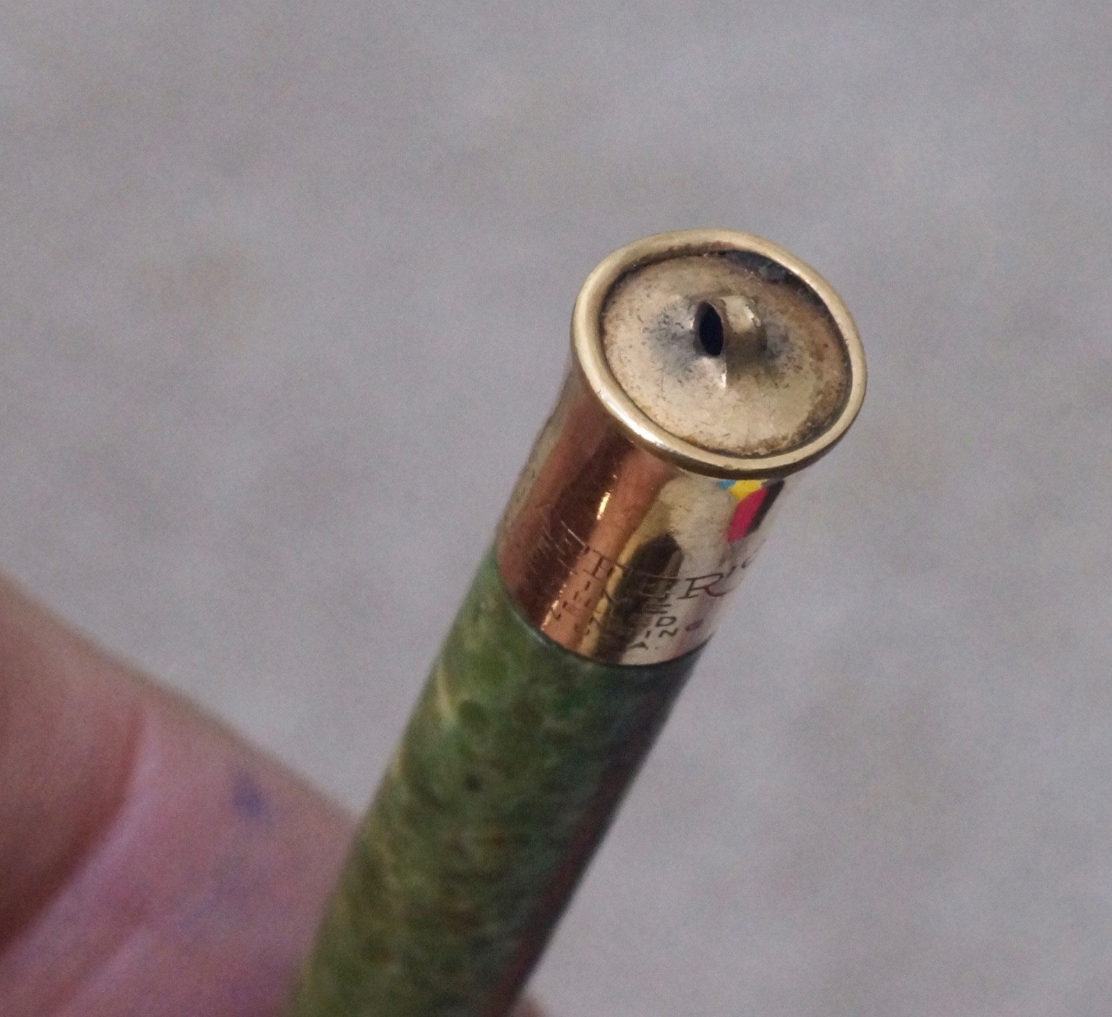 Sheaffer’s Lifetime Jade Green Ringtop Pencil Gold Filled Trim for Restoration
