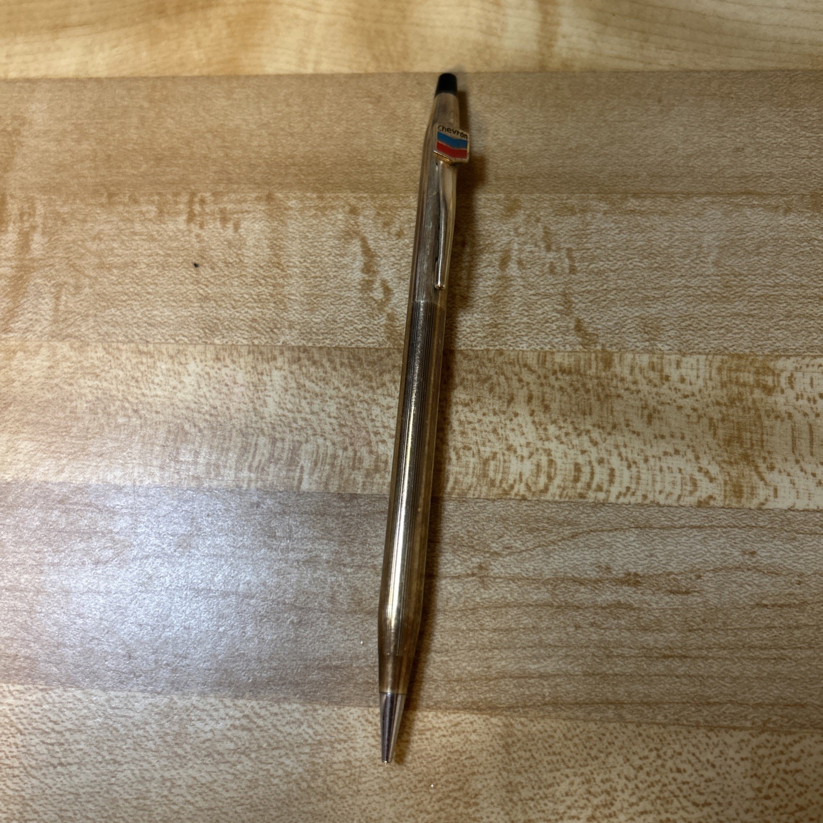 VTG Cross 10k Gold Filled Mechanical Pencil Twist Electroplated Chevron Logo Wks