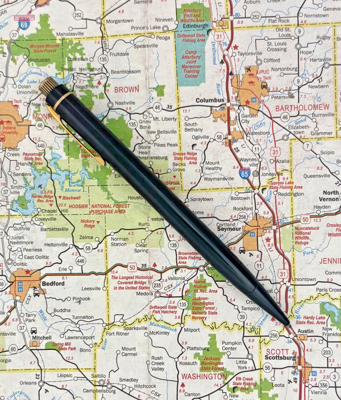 Vintage Eversharp Skyline Mechanical Pencil Standard Size, Brown, gold-fill trim