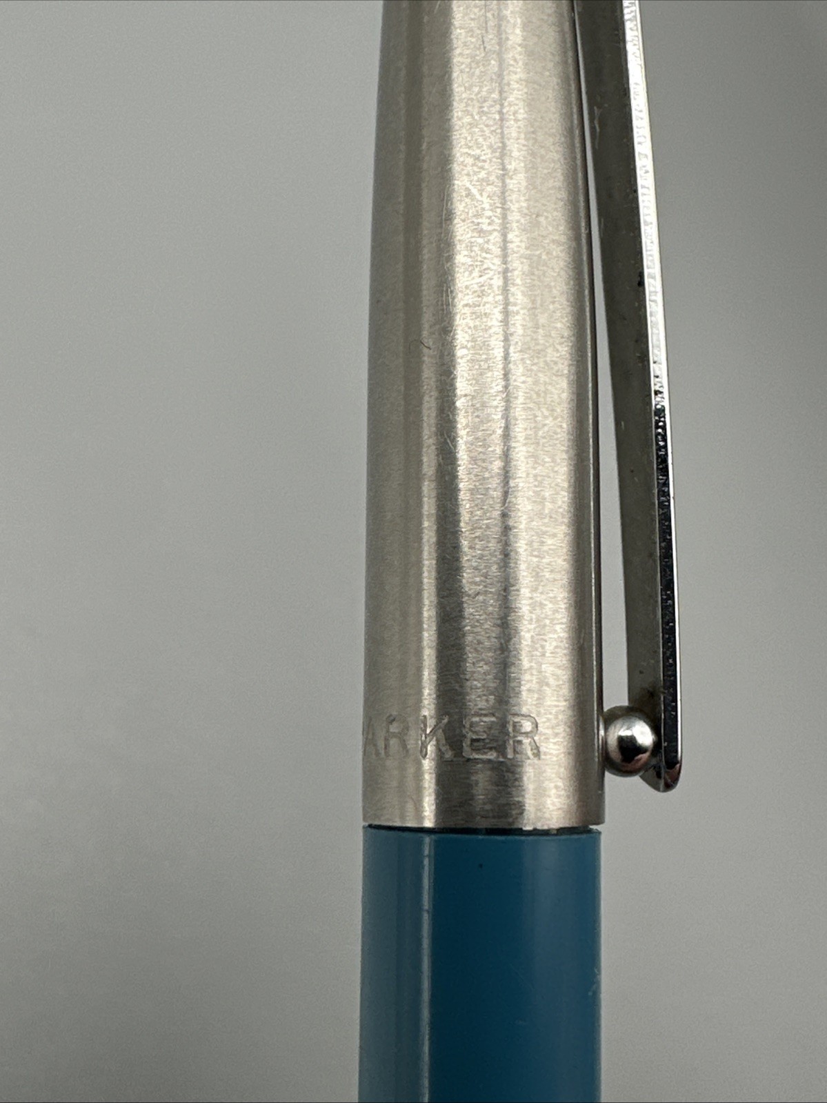 Parker 51 Ball Clip Chrome Teal Blue Barrel Mechanical Pencil 1960s 1277