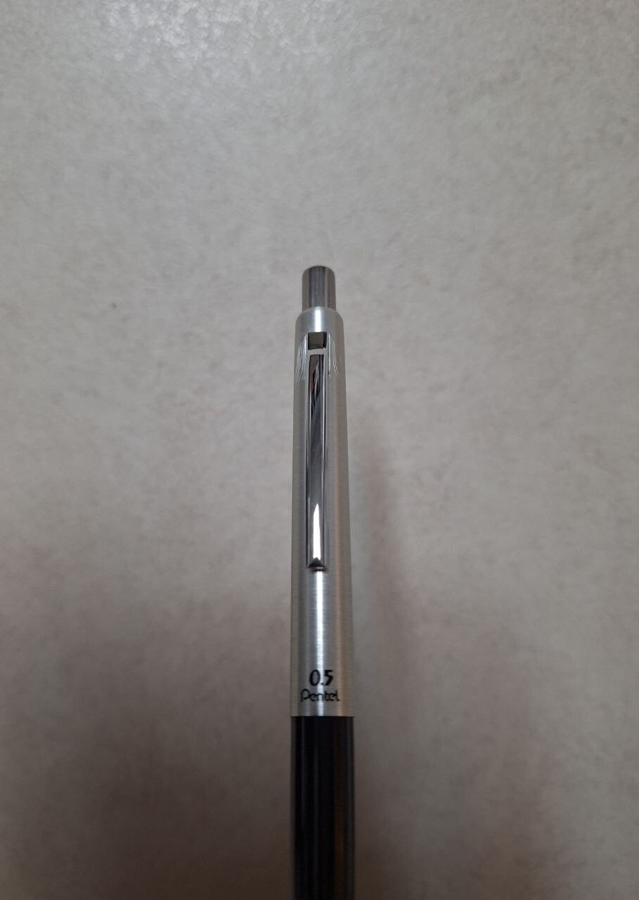 Vintage Pentel Mechanical Pencil S55 0.5mm Black Silver RARE Discontinued Pen