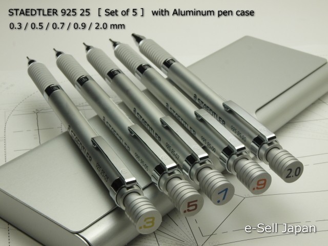 STAEDTLER graphit Drafting Mechanical pencil 925 25 .3/.5/.7/.9/2.0 and Pen Case
